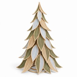 XXL Rattan Weihnachtsbaum aus Blaettern gruen sand eisblau 2,5 m XXL Rattan Weihnachtsbaum aus Blaettern gruen sand eisblau 2,5 m
