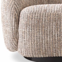 Luxus Sessel Drehsessel Beige Schwarz