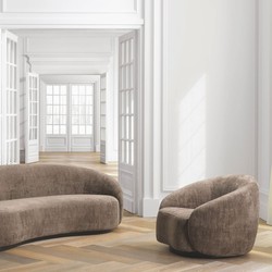 Luxus Sessel Drehsessel Braun Schwarz