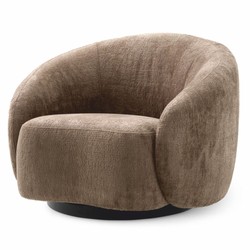 Luxus Sessel Drehsessel Braun Schwarz