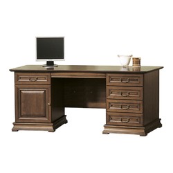 Casa Padrino escritorio de dirección de lujo marrón oscuro 180,5 x 85 x A. 77,5 cm - Muebles de oficina de lujo Casa Padrino escritorio de dirección de lujo marrón oscuro 180,5 x 85 x A. 77,5 cm - Muebles de oficina de lujo