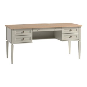 Casa Padrino escritorio estilo rústico de lujo gris claro / roble 160 x 65 x A. 76 cm - Muebles de oficina de lujo