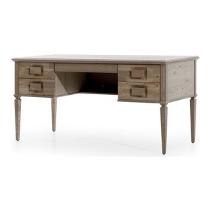 Casa Padrino scrivania stile country di lusso grigio marrone 135 x 65 x A. 76 cm - Mobili da ufficio di lusso