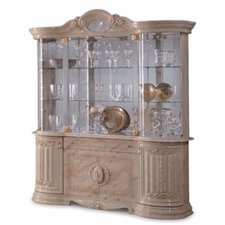 Casa Padrino Vitrine Baroque de Luxe Gris / Or 173 x 50 x H. 213 cm - Meubles Baroques - Fabriqué en Italie