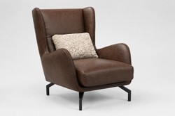 Casa Padrino Luxus Sessel Braun / Beige / Schwarz 80 x 85 x H. 92 cm Casa Padrino Luxus Sessel Braun / Beige / Schwarz 80 x 85 x H. 92 cm