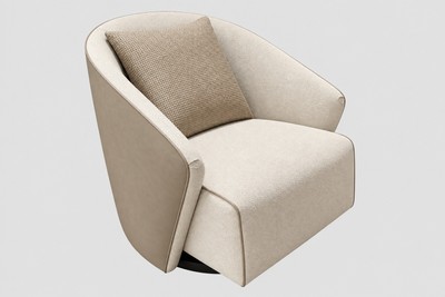 Casa Padrino Luxus Drehsessel Creme / Taupe 71 x 87 x H. 72 cm