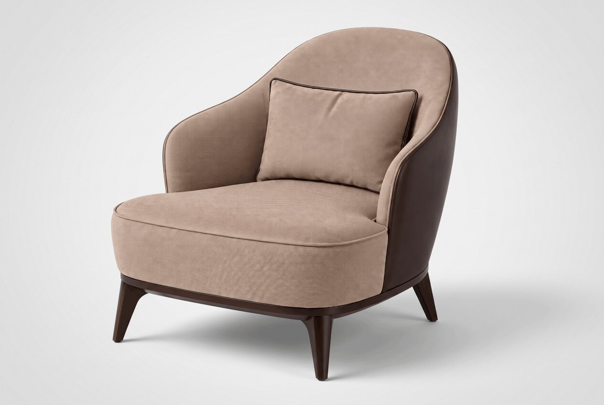Casa Padrino Fauteuil de Luxe Beige / Brun Foncé 73 x 83 x H. 76 cm - Fauteuil de Salon Moderne - Meubles d'Hôtel Casa Padrino Fauteuil de Luxe Beige / Brun Foncé 73 x 83 x H. 76 cm - Fauteuil de Salon Moderne - Meubles d'Hôtel