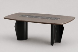 Casa Padrino Mesa de Comedor de Lujo Topo / Negro 210 x 104 x H. 75 cm - Mesa de Comedor Moderna - Muebles de Hotel Casa Padrino Mesa de Comedor de Lujo Topo / Negro 210 x 104 x H. 75 cm - Mesa de Comedor Moderna - Muebles de Hotel