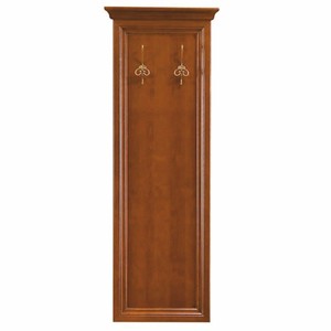 Casa Padrino Jugendstil Wandgarderobe Braun 57,4 x 9,5 x H. 161 cm - Massivholz Wand Garderobe mit 2 Kleiderhaken - Garderoben Möbel