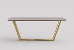 Casa Padrino Tavolo da Pranzo di Lusso Marrone / Oro 208 x 104 x H. 75 cm - Tavolo da Pranzo Moderno - Mobili da Hotel Casa Padrino Tavolo da Pranzo di Lusso Marrone / Oro 208 x 104 x H. 75 cm - Tavolo da Pranzo Moderno - Mobili da Hotel