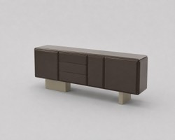 Casa Padrino Luxus Sideboard Dunkelbraun / Beige 220 x 48 x H. 82 cm