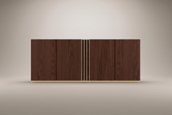 Casa Padrino Credenza di Lusso Marrone / Oro 208 x 50 x H. 81 cm - Mobile Moderno - Mobili da Sala da Pranzo e Hotel