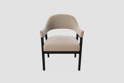 Casa Padrino Luxus Esszimmerstuhl mit Armlehnen Creme / Schwarz 57 x 65 x H. 82 cm Casa Padrino Luxus Esszimmerstuhl mit Armlehnen Creme / Schwarz 57 x 65 x H. 82 cm