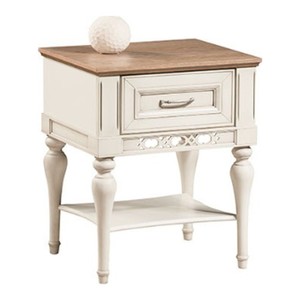 Casa Padrino Table de chevet style campagne Crème / Marron 52,9 x 45,2 x H. 66,7 cm - Avec tiroir - Meubles de Chambre Casa Padrino Table de chevet style campagne Crème / Marron 52,9 x 45,2 x H. 66,7 cm - Avec tiroir - Meubles de Chambre