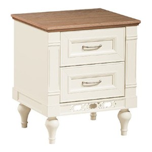 Casa Padrino Chevet style campagne Crème / Marron 52,9 x 45,2 x H. 60,7 cm - Avec 2 tiroirs - Meubles de Chambre Casa Padrino Chevet style campagne Crème / Marron 52,9 x 45,2 x H. 60,7 cm - Avec 2 tiroirs - Meubles de Chambre
