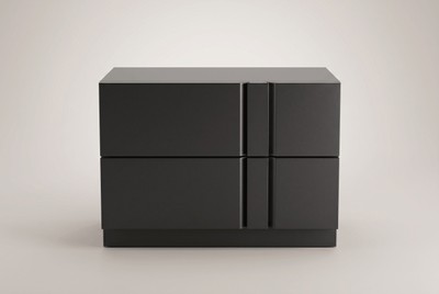 Casa Padrino Luxus Nachttisch Anthrazit / Schwarz 60 x 46 x H. 43 cm Casa Padrino Luxus Nachttisch Anthrazit / Schwarz 60 x 46 x H. 43 cm
