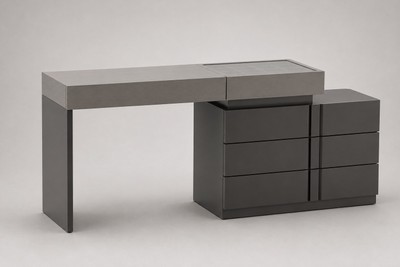 Casa Padrino Luxus Schminktisch Grau / Anthrazit 180 x 44 x H. 78 cm