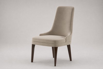 Casa Padrino Luxus Esszimmerstuhl Beige / Dunkelbraun 57 x 54 x H. 88 cm