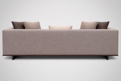 Casa Padrino Luxury Sofa Taupe / Brown with Wooden Plinth - Modern Living Room Sofa in Several Sizes - Hotel Furniture