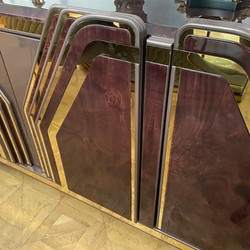 Credenza Art Déco di lusso viola-marrone oro con 4 ante Credenza Art Déco di lusso viola-marrone oro con 4 ante