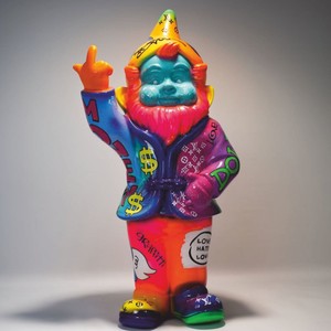 XXL Deko Skulptur Gartenzwerg Bunt Graffiti