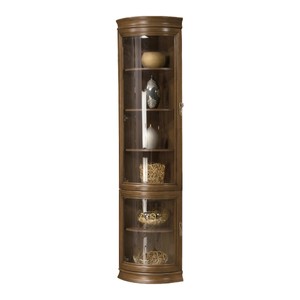 Massivholz Eckvitrine Braun 45 x 45 x H. 235,5 cm