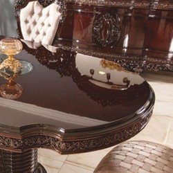 Table à Manger Baroque de Luxe Ovale Marron Foncé Or 270 cm Table à Manger Baroque de Luxe Ovale Marron Foncé Or 270 cm