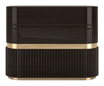 Casa Padrino Luxus Art Deco Nachttisch Dunkelbraun / Gold 70 x 45 x H. 55 cm
