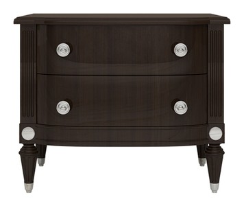 Casa Padrino Luxus Art Deco Nachttisch Dunkelbraun / Silber 70 x 45 x H. 55 cm