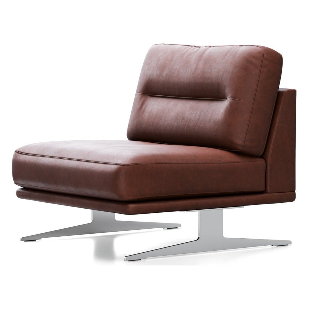 Sillón de Piel de Lujo Marrón Plata 85 cm Sillón de Piel de Lujo Marrón Plata 85 cm