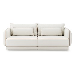 Divano Modulare di Lusso Crema Marrone Divano Modulare di Lusso Crema Marrone