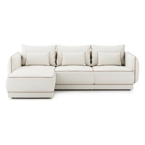 Modulares Luxus Ecksofa Creme Braun NLL-N1-N1A