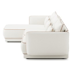 Modulares Luxus Ecksofa Creme Braun