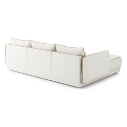 Modulares Luxus Ecksofa Creme Braun