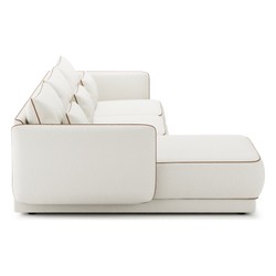 Modulares Luxus Ecksofa Creme Braun