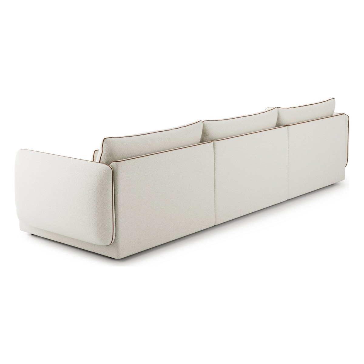 Canapé d'Angle Modulable de Luxe Crème Marron Canapé d'Angle Modulable de Luxe Crème Marron
