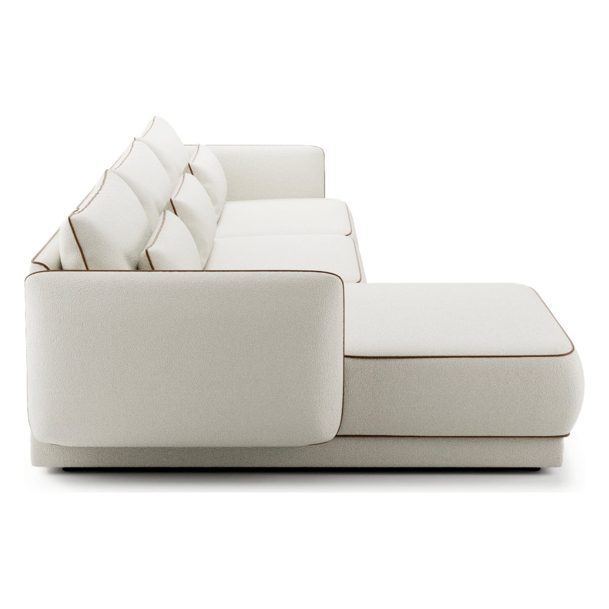 Canapé d'Angle Modulable de Luxe Crème Marron Canapé d'Angle Modulable de Luxe Crème Marron