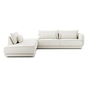 Modulares Luxus Ecksofa Creme Braun WOTTL-CP-W1-W1A