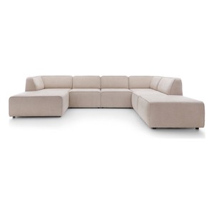Canapé d'Angle Modulable de Luxe Beige