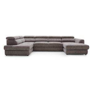 Großes Luxus Ecksofa U-Form Graubraun Großes Luxus Ecksofa U-Form Graubraun