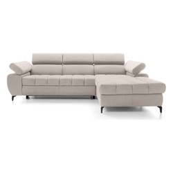 Divano Angolare di Lusso con Penisola Beige Chiaro