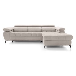 Divano Angolare di Lusso con Penisola Beige Chiaro