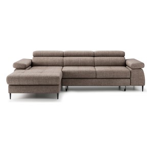 Luxus Ecksofa mit Ottomane Braun Luxus Ecksofa mit Ottomane Braun