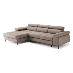 Luxus Ecksofa mit Ottomane Braun