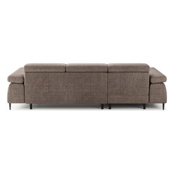 Luxus Ecksofa mit Ottomane Braun