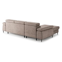Luxus Ecksofa mit Ottomane Braun