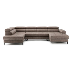 Großes Luxus Ecksofa U-Form Braun Großes Luxus Ecksofa U-Form Braun