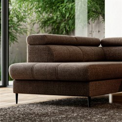 Großes Luxus Ecksofa U-Form Braun