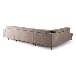 Großes Luxus Ecksofa U-Form Braun