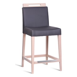 Tabouret de Bar Gris Foncé / Naturel